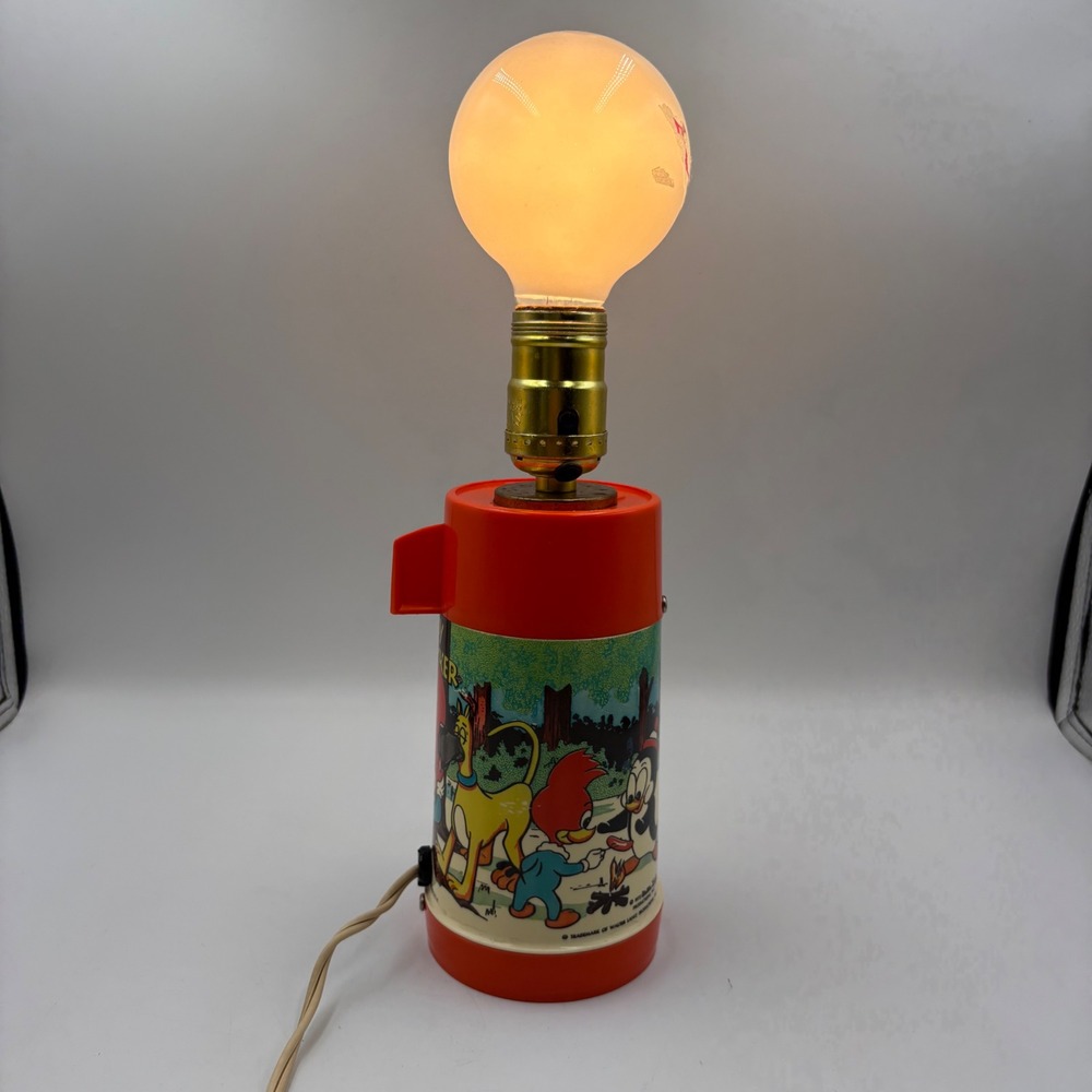Aladdin Woody‎ Woodpecker Homemade Lamp 1972 Walter Lantz Chilly Willy